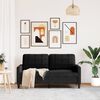 vidaXL 2-Sitzer-Sofa Schwarz 140 cm Samt
