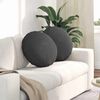 vidaXL Sitzkissen 2 pcs Dunkelgrau &Oslash; 50 cm Cordstoff