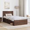 vidaXL Bettrahmen Braun Eichen-Optik 100 x 200 cm Massives Kiefernholz