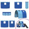 vidaXL Kinder-Etagenbett Schwarz und Blau 90 x 200 cm Metall