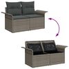 vidaXL Garten-Sofa-Set mit Kissen mit Speicher mit Kissen 13 pcs Grau