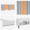 vidaXL Einziehbare Markise Mehrfarbig 350 x 250 cm Stoff und Metall