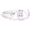vidaXL Gew&auml;chshaus mit Stahlrahmen Gr&uuml;n 56 m&sup2; 14x4x2 m
