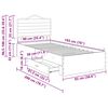 vidaXL Bettrahmen mit Kopfteil Artisan-Eiche 90 x 190 cm Holzwerkstoff