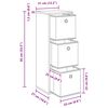 vidaXL Sideboard Schwarz Eichen-Optik 30,5 x 27 x 84,5 cm