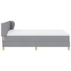 vidaXL Boxspringbett mit Matratze Hellgrau 140 x 190 cm Stoff
