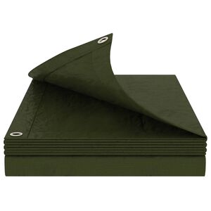 vidaXL Plane mit &Ouml;sen Gr&uuml;n 4 x 4 m 260 gsm PE