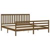 vidaXL Massivholzbett mit Kopfteil Honigbraun 200x200 cm