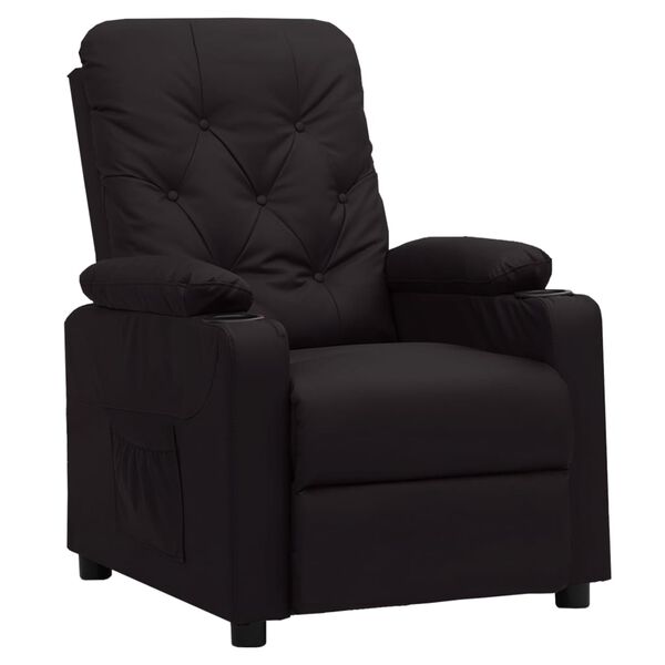 vidaXL Relaxsessel Schwarz Kunstleder