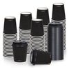 vidaXL Pappbecher mit Deckel 200 ml 100 Stk. Schwarz