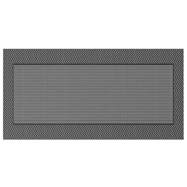 vidaXL Outdoor-Teppich Chevron ARAKIL Schwarz und Grau 600 x 300 cm