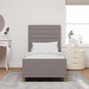 vidaXL Bettgestell mit Kopfteil Taupe 90 x 190 cm Stoff