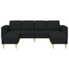 vidaXL Wohnzimmer Couch 3 pcs Schwarz Polyester