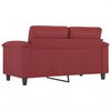 vidaXL 2-Sitzer-Sofa Weinrot 120 cm Kunstleder