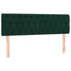 vidaXL Boxspringbett mit Matratze Dunkelgr&uuml;n 140x200 cm Samt