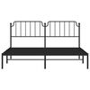 vidaXL Bettgestell mit Kopfteil Metall Schwarz 183x213 cm