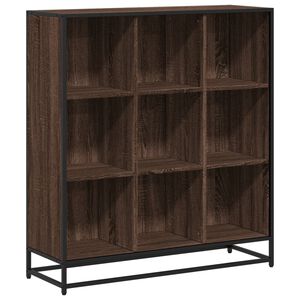 vidaXL B&uuml;cherregal Eichen-Optik 97,5x33x107,5 Holzwerkstoff und Metall