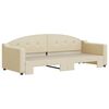 vidaXL Tagesbett Ausziehbar Creme 80x200 cm Stoff