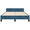 vidaXL Bettgestell ohne Matratze Dunkelblau 120x190 cm Samt