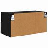 vidaXL TV-Wandschrank Schwarz Eichen-Optik 60 x 30 x 30 cm