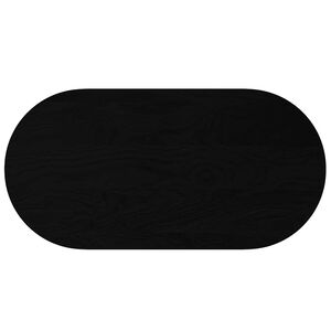 vidaXL Tischplatte Dunkelbraun 120x60x2 cm Massivholz Eiche Oval