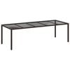 vidaXL Gartentisch Braun Poly-Rattan