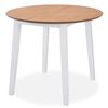 vidaXL Essgruppe 5-tlg. MDF und Gummibaumholz Wei&szlig;