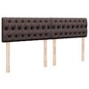 vidaXL Boxspringbett mit Matratze Dunkelbraun 200x200 cm Stoff
