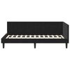 vidaXL Eckbettgestell mit Kopfteil Schwarz 100 cm x 200 cm Samt
