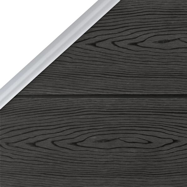vidaXL Zaunelement WPC 95x(105-180) cm Grau