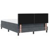 vidaXL Boxspringbett mit Matratze Dunkelgrau 160 x 200 cm Samt