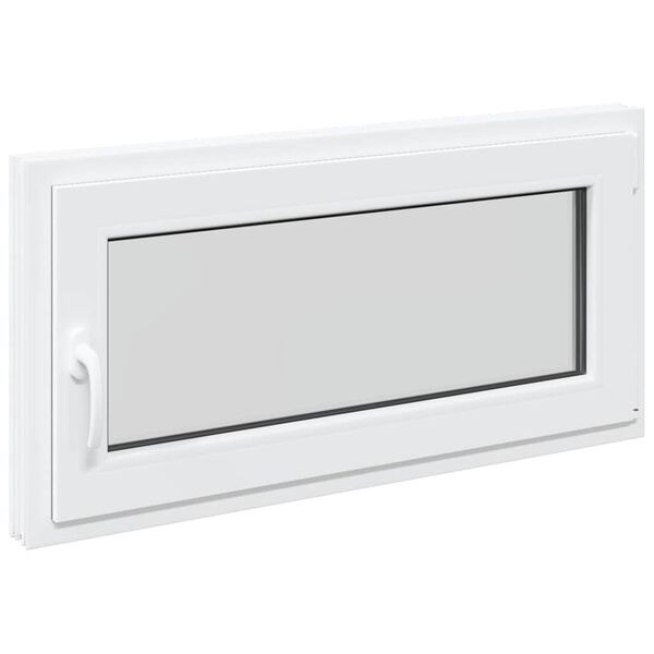 vidaXL Kellerfenster "RISOR" 100x50 cm Drehkipp DIN Rechts Wei&szlig;