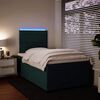 vidaXL Boxspringbett mit Matratze Dunkelgr&uuml;n 120x200 cm Samt