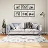 vidaXL Teppich Shaggy Hochflor Modern Creme und Schwarz 160x160 cm