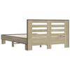 vidaXL Bettgestell Sonoma-Eiche 120x200 cm Holzwerkstoff und Metall