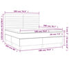 vidaXL Boxspringbett mit Matratze Taupe 180x200 cm Stoff