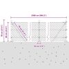 vidaXL Zaunpfosten Grau 25 x 0,6 m (40 x 40 mm Maschen) Stahl und PVC