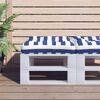 vidaXL Palettenkissen Blau Wei&szlig; Gestreift 60x60x12 cm Stoff