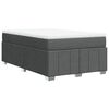 vidaXL Boxspringbett mit Matratze Dunkelgrau 120x200 cm Stoff