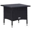 vidaXL 2-tlg. Garten-Lounge-Set mit Kissen Poly Rattan Schwarz