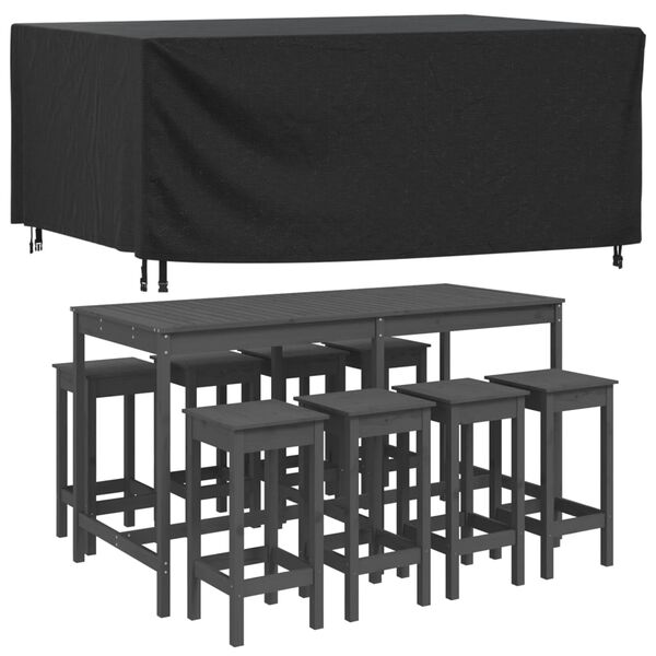 vidaXL Gartenm&ouml;bel-Abdeckung Schwarz 225x143x90 cm Wasserdicht 420D