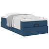 vidaXL Ottoman-Bett mit Matratze Blau 80x200 cm Stoff