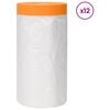 vidaXL Staubschutzfolie mit Klebeband 12 pcs Transparent 140 x 3300 cm