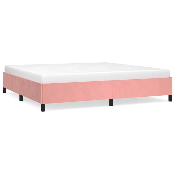 vidaXL Bettgestell Rosa 200x200 cm Samt