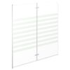 vidaXL Duschabtrennung 120x140 cm Hartglas Streifen