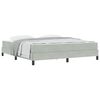 vidaXL Boxspringbett mit Matratze Hellgrau 180 x 220 cm Stoff