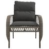vidaXL 4-tlg. Garten-Sofagarnitur mit Kissen Grau Poly Rattan