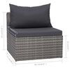 vidaXL 8-tlg. Garten-Lounge-Set mit Auflagen Poly Rattan Grau