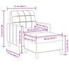 vidaXL Sessel mit Hocker Creme 60 cm Samt