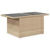 vidaXL 8-tlg. Garten-Sofagarnitur mit Kissen Beige Poly Rattan